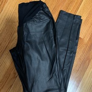 NWOT Maternity Faux Leather Leggings